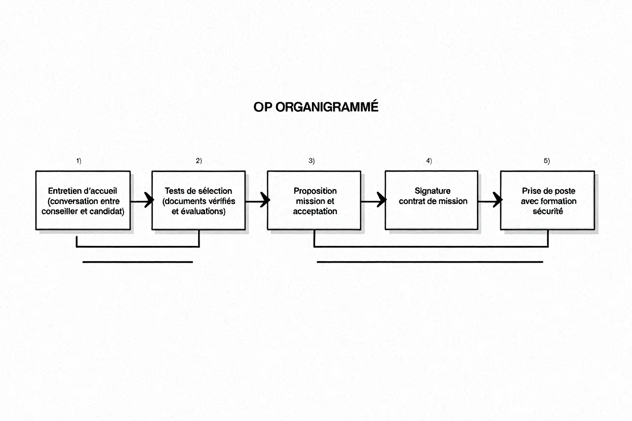Processus complet d'une mission intérim