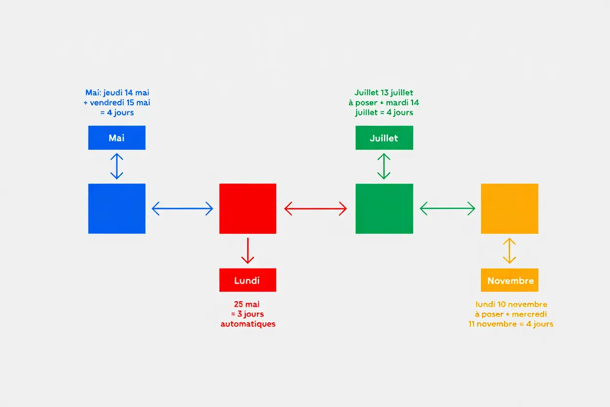 Ponts et week-ends prolongés 2026