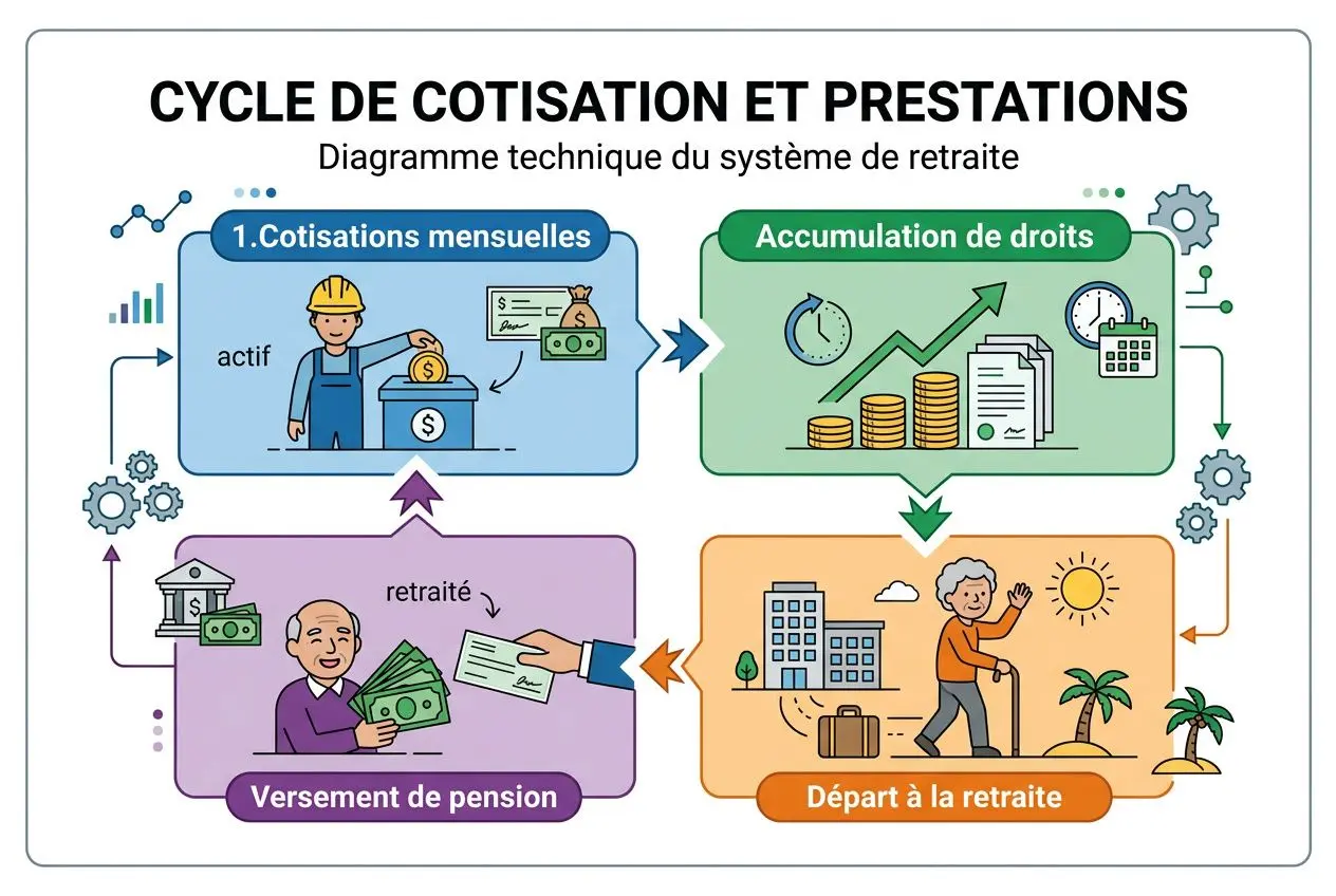 Cycle retraite et cotisations