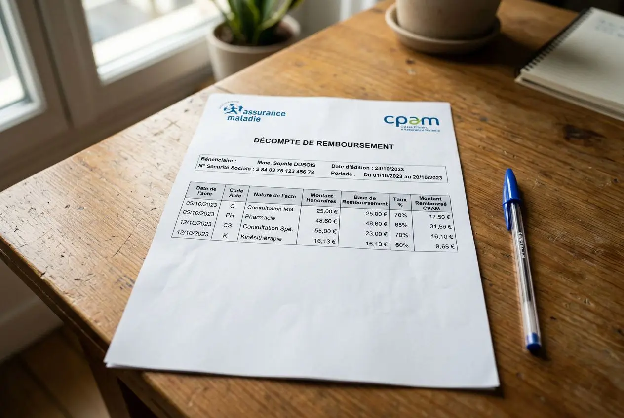 Décompte CPAM : comprendre votre décompte de sécurité sociale