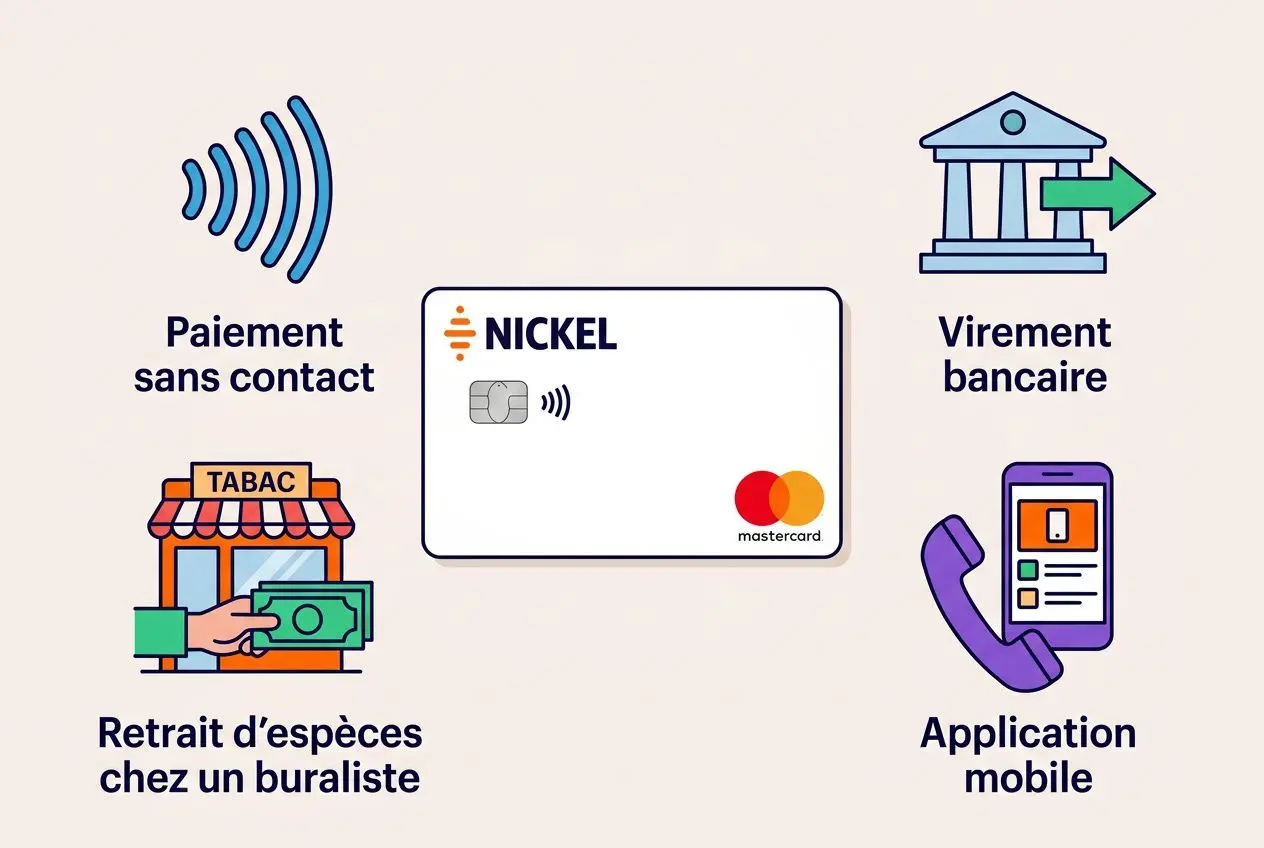 Services bancaires inclus avec Nickel