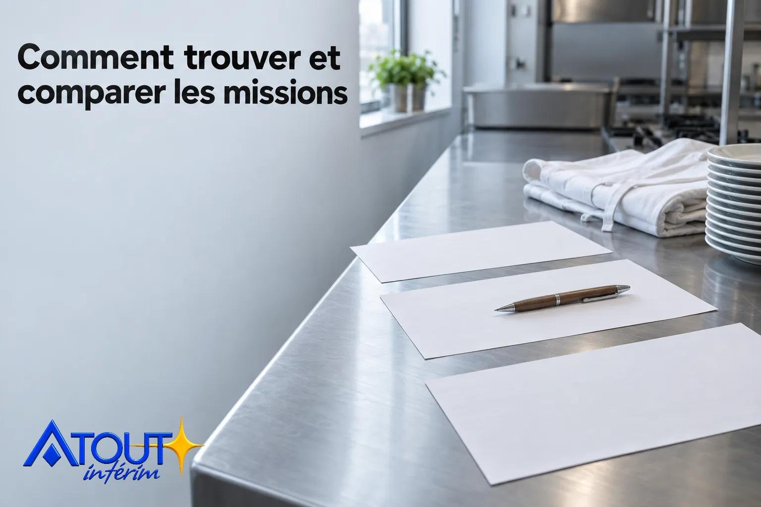Texte montrant une table de cuisine avec des feuilles blanches et un stylo, prêt à écrire.